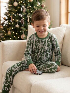 Pact organic cotton unisex kids Birch Trees Pajama Set